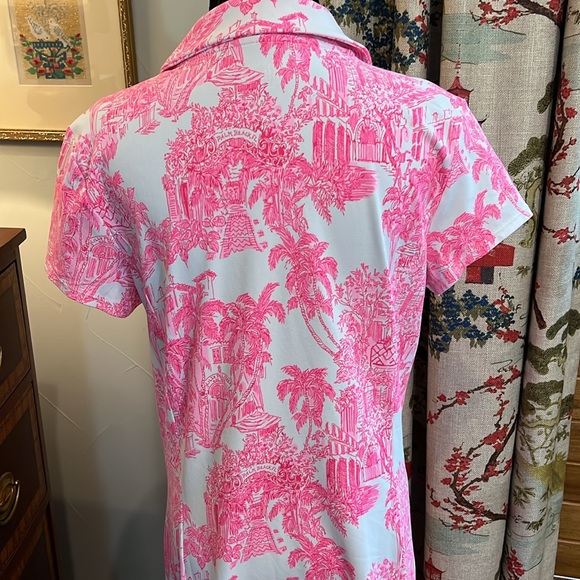 NWT Lilly Pulitzer Frida Scallop Polo Dress PB Anniversary Toile Size L - Picture 5 of 7